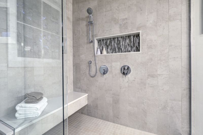 Minimalist Shower Niche with LED Lighting